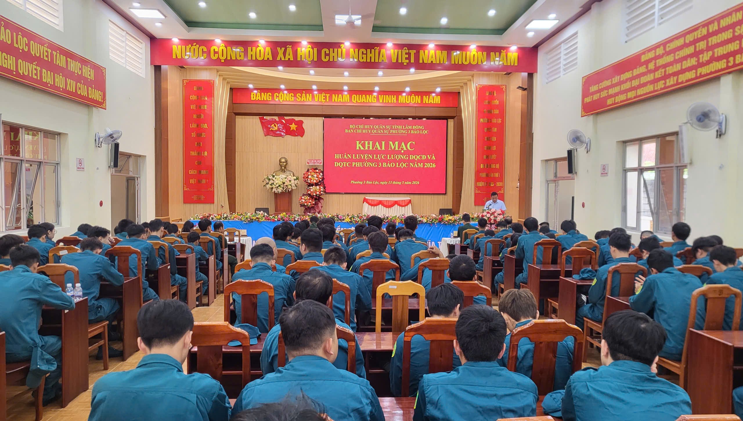 Phường 3 Bảo Lộc: Khai mạc huấn luyện DQCĐ và DQTC năm 2026