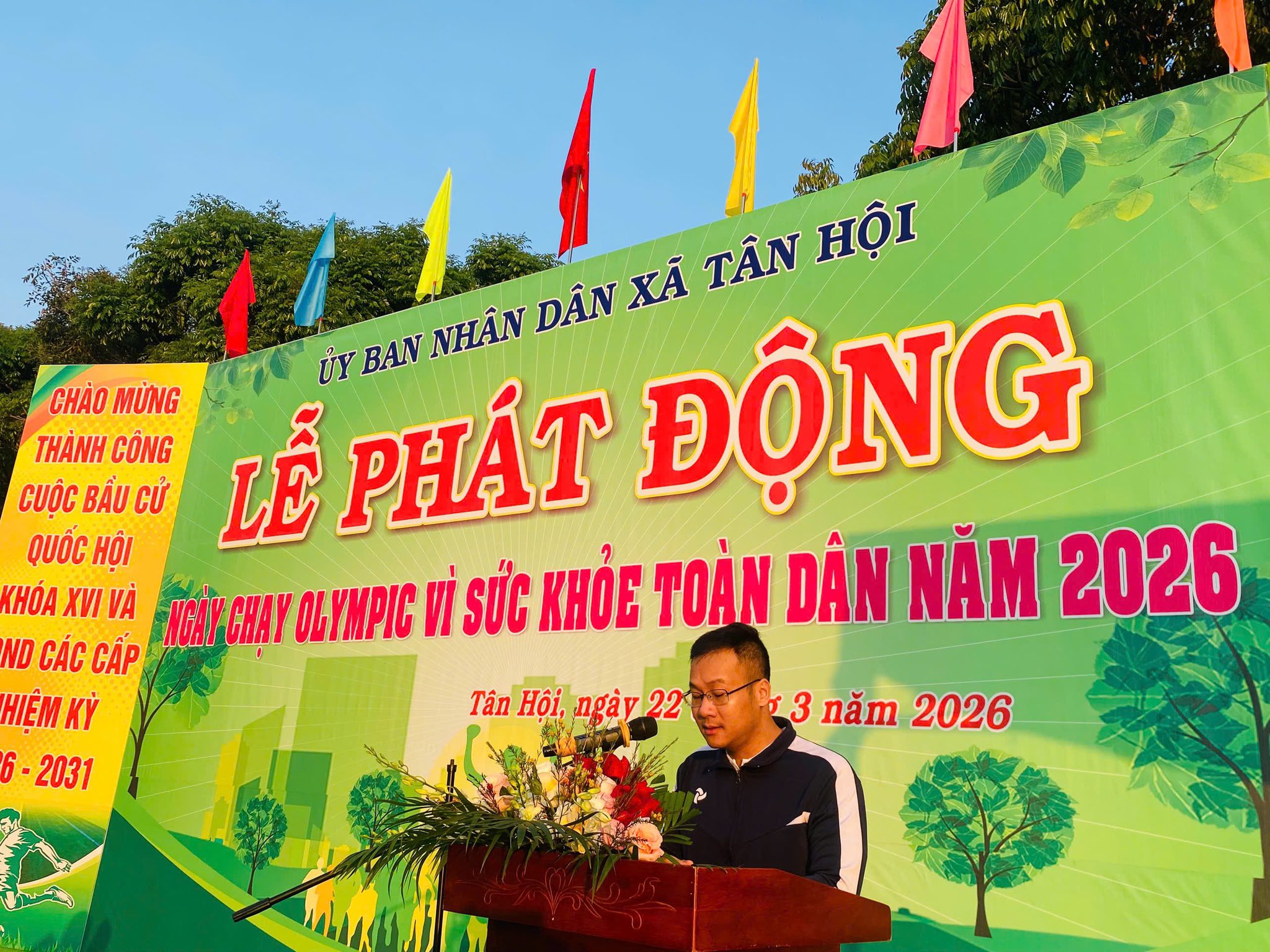 UBND xã Tân Hội long trọng tổ chức Lễ phát động Ngày chạy Olympic vì sức khỏe toàn dân năm 2026