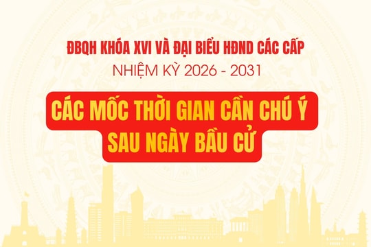 Các mốc thời gian cần chú ý sau ngày bầu cử
