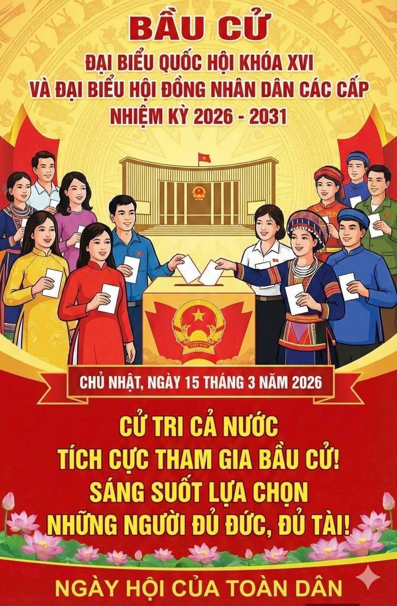 HƯỚNG VỀ NGÀY HỘI NON SÔNG 15/3/2026 - LÁ PHIẾU CỦA NIỀM TIN VÀ TRÁCH NHIỆM