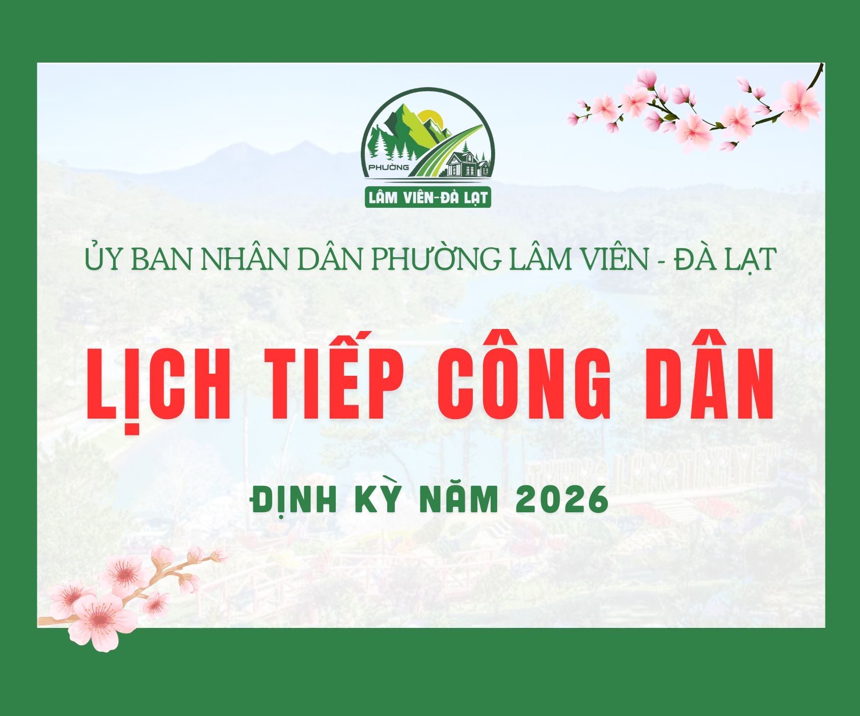 Thông báo Về việc thay đổi địa điểm tiếp công dân