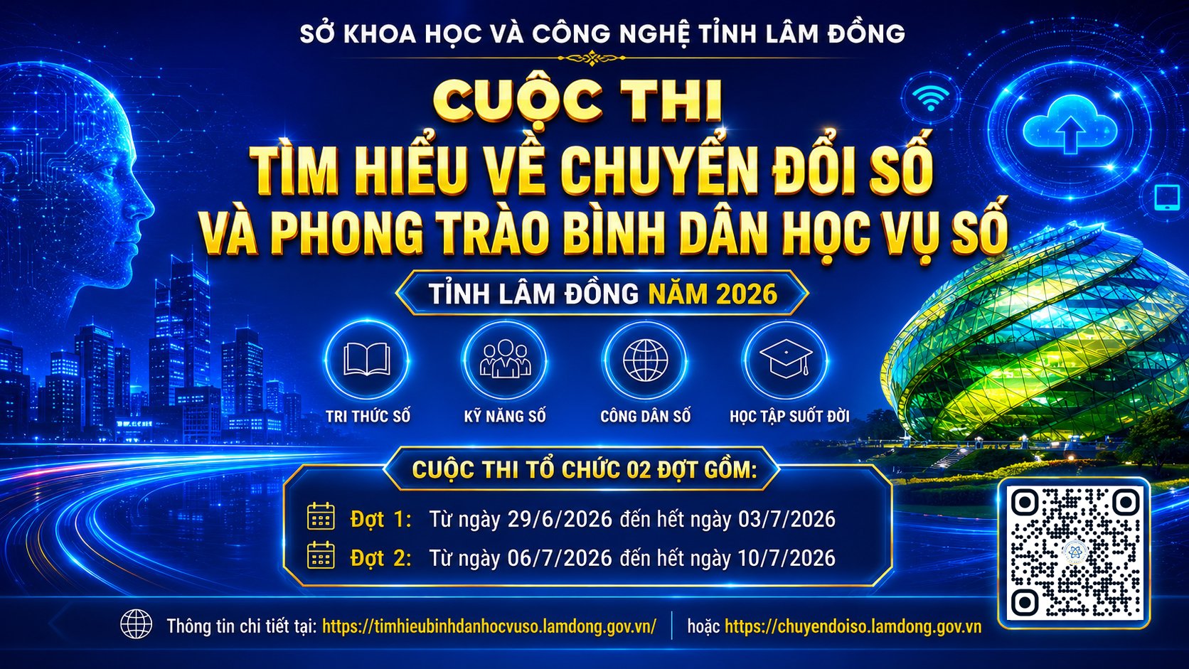 Cuộc thi trực tuyến “Tìm hiểu về chuyển đổi số và Phong trào Bình dân học vụ số” tỉnh Lâm Đồng năm 2026 (đợt 1)