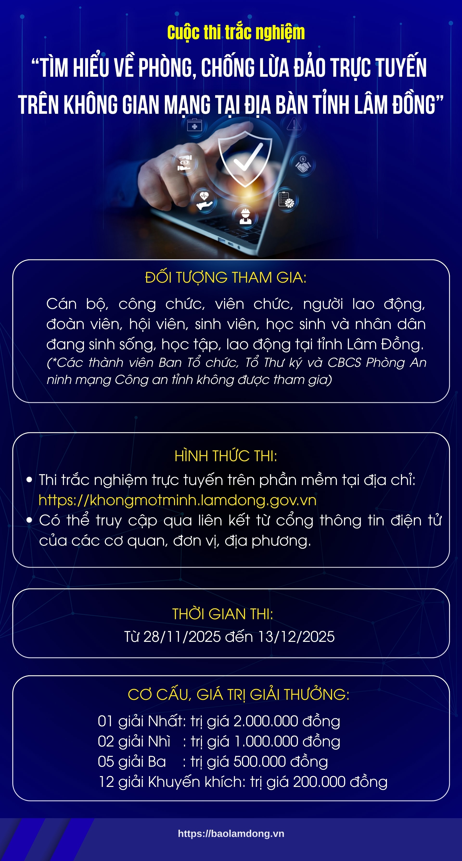 Công an Lâm Đồng phát động Cuộc thi tìm hiểu về phòng, chống lừa đảo trực tuyến