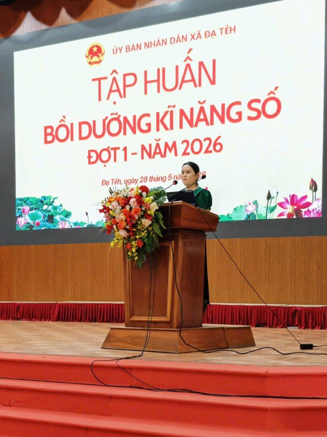 Xã Đạ Tẻh tổ chức tập huấn, bồi dưỡng kỹ năng số năm 2026