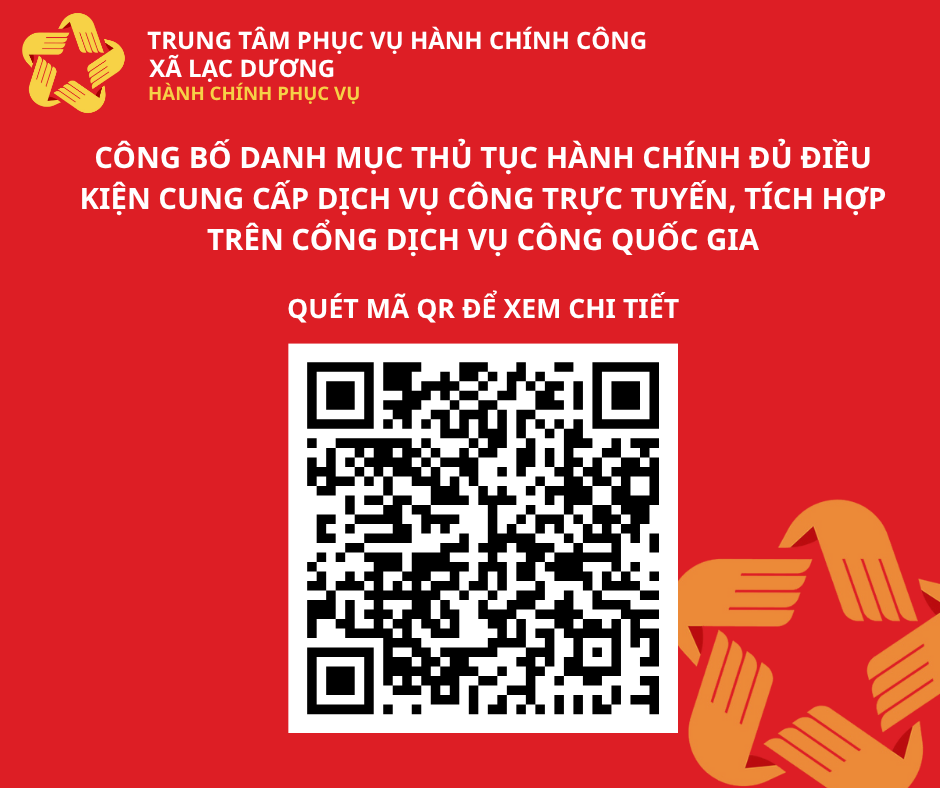 Thông báo: Danh mục Thủ tục hành chính tỉnh Lâm Đồng cung cấp Dịch vụ công trực tuyến trên Cổng Dịch vụ công Quốc gia