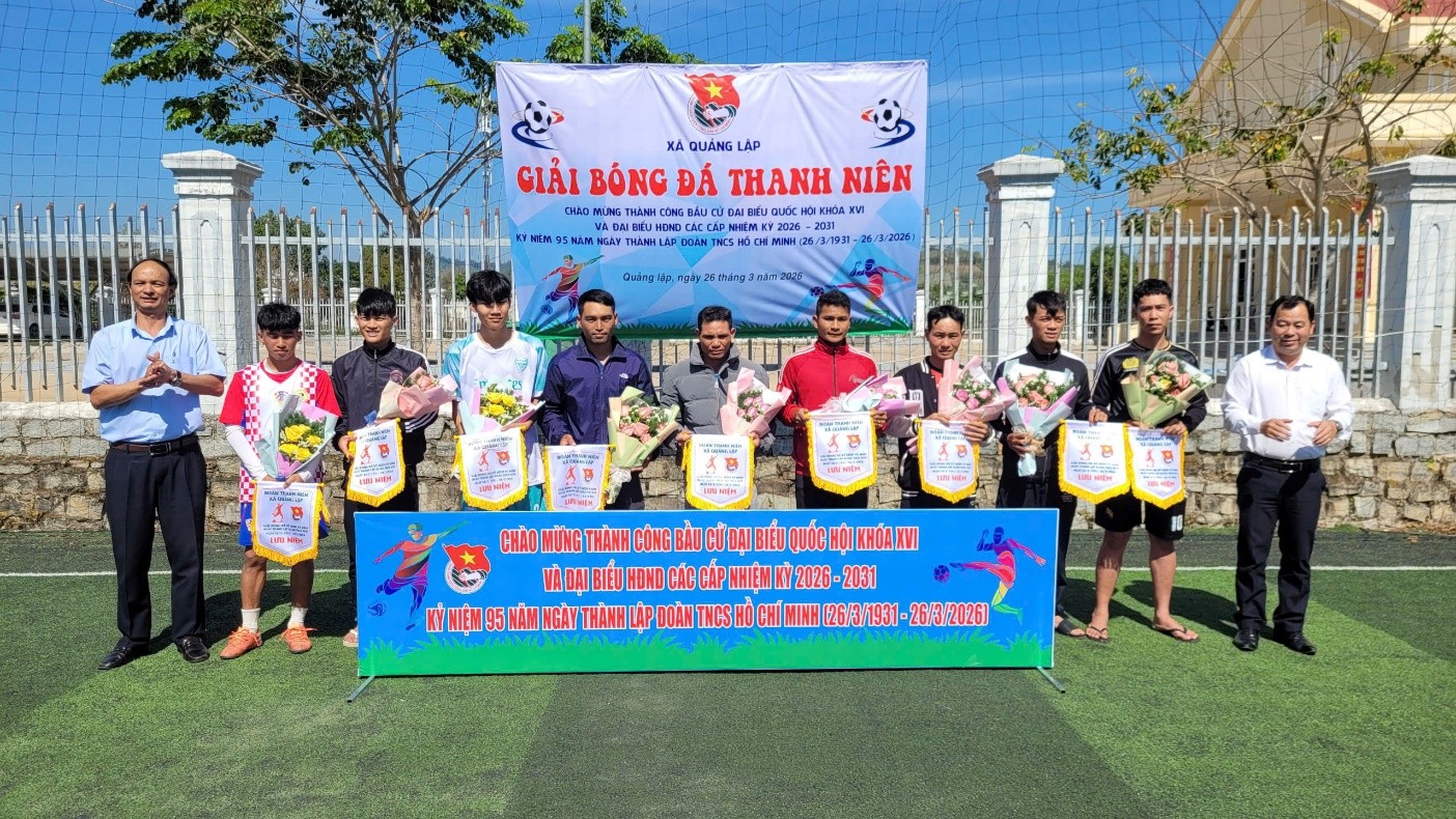 KHAI MẠC GIẢI BÓNG ĐÁ THANH NIÊN XÃ QUẢNG LẬP NĂM 2026