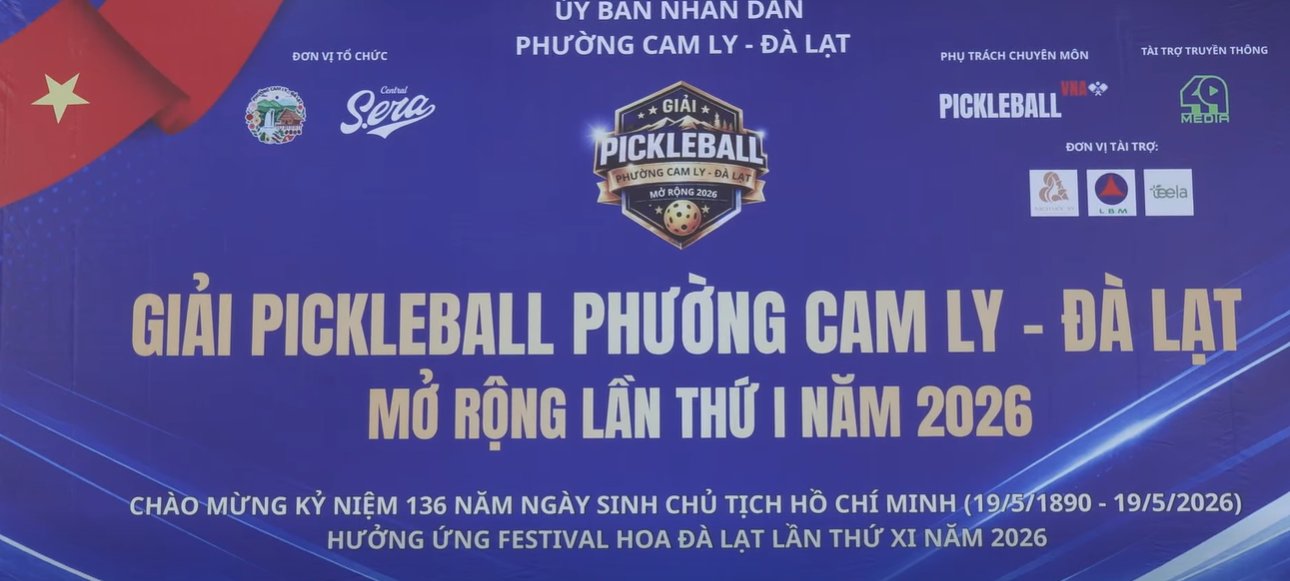 SÔI NỔI GIẢI PICKLEBALL MỞ RỘNG PHƯỜNG CAM LY – ĐÀ LẠT LẦN THỨ 1 NĂM 2026.