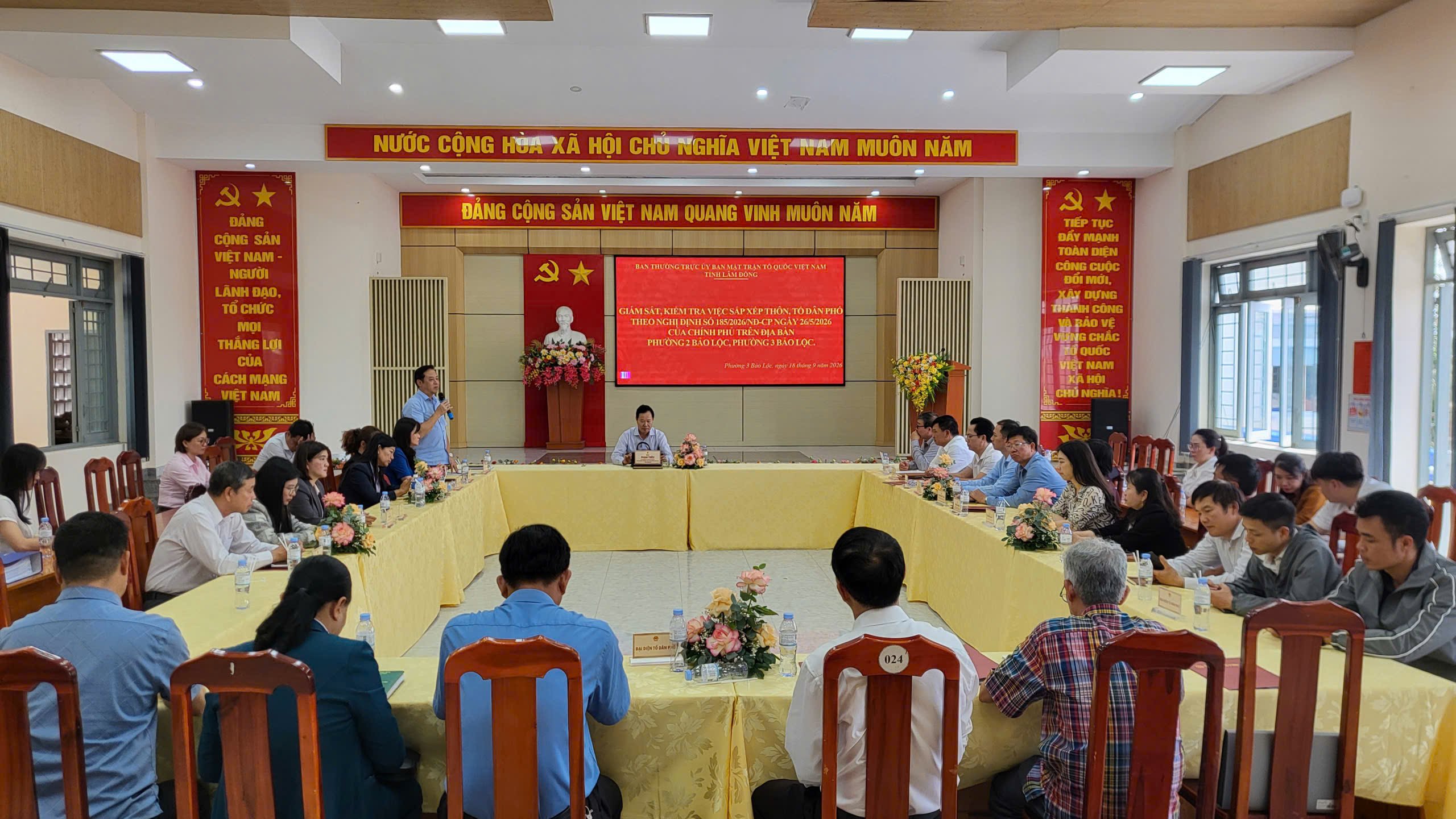 Uỷ ban Mặt trận Tổ quốc Việt Nam tỉnh Lâm Đồng giám sát việc thực hiện sắp xếp Tổ dân phố tại Phường 2 Bảo Lộc và Phường 3 Bảo Lộc