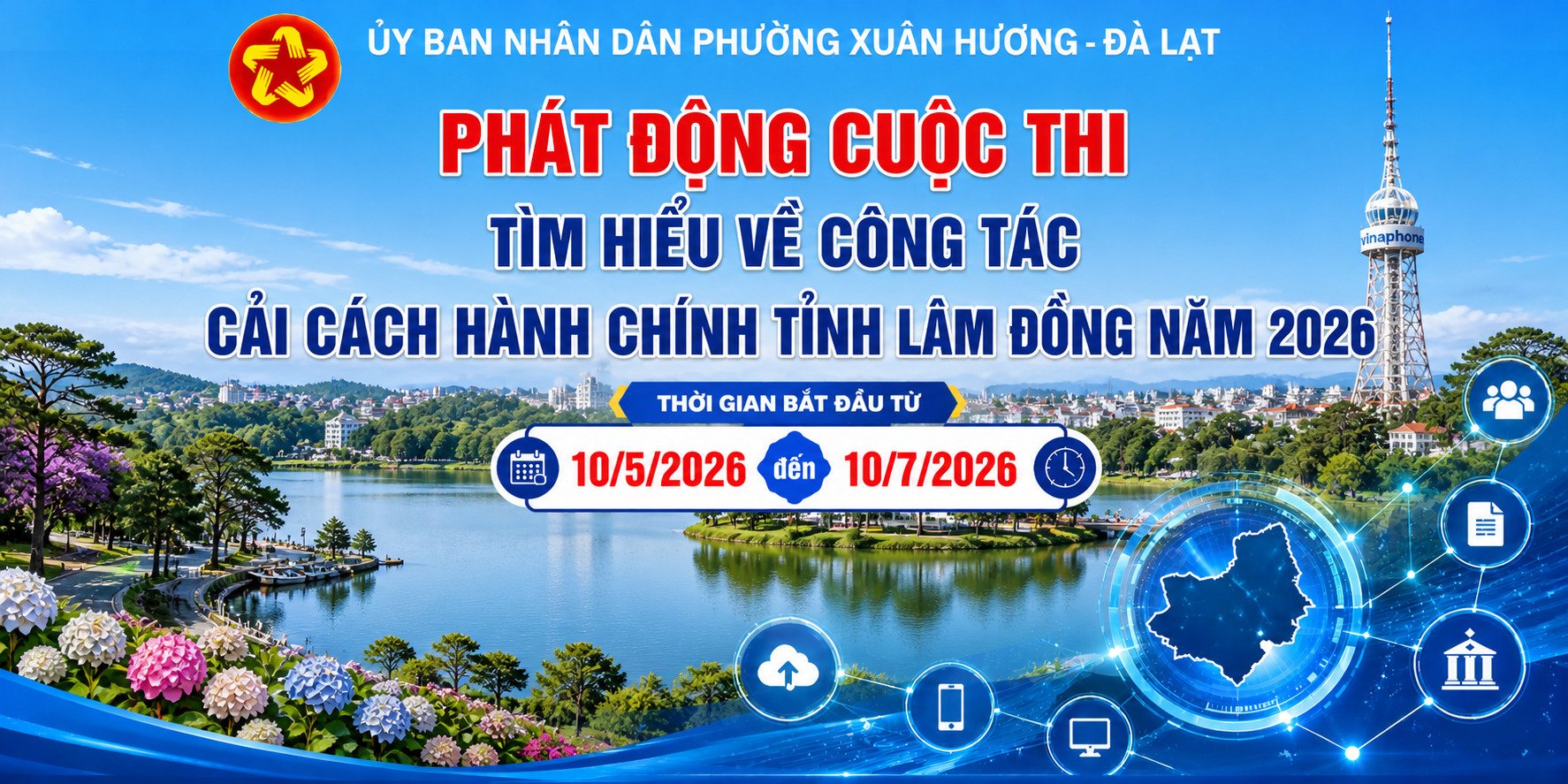 UBND phường Xuân Hương - Đà Lạt phát động tham gia cuộc thi " Tìm hiểu công tác cải cách hành chính tỉnh Lâm Đồng năm 2026”