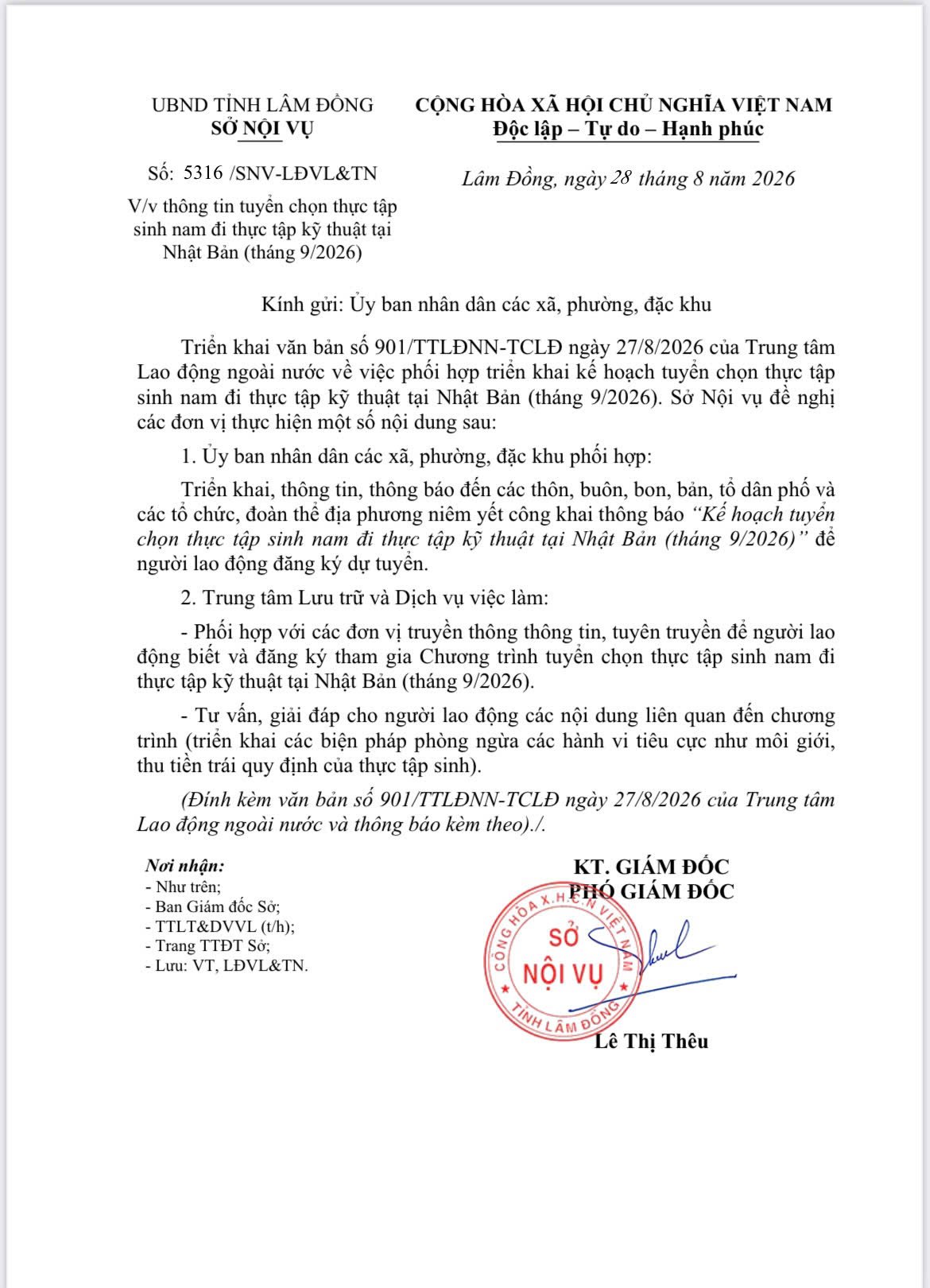Thông tin tuyển chọn thực tập sinh nam đi thực tập kỹ thuật tại Nhật Bản (tháng 9/2026)