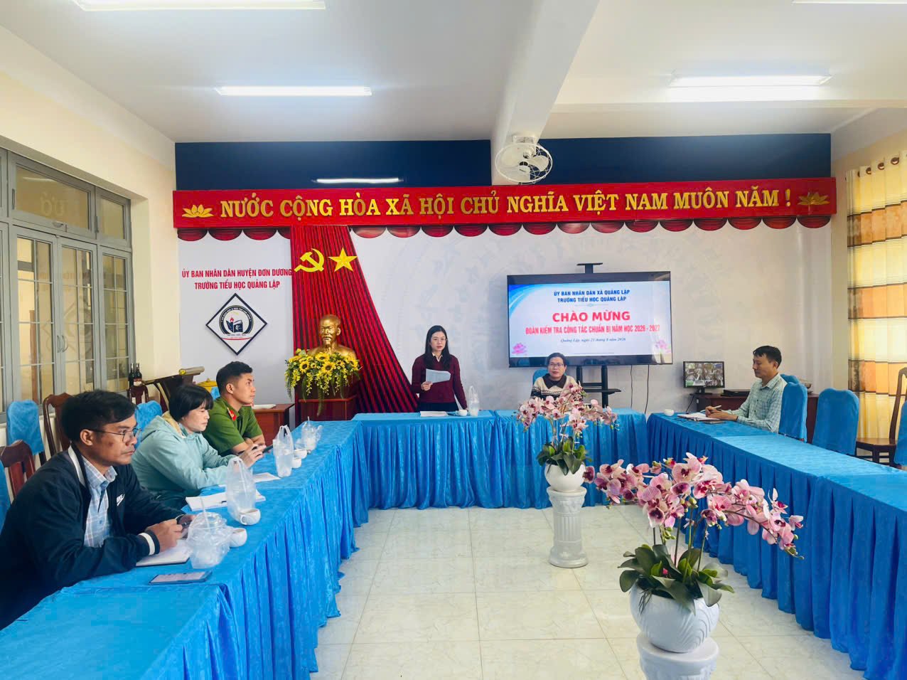 XÃ QUẢNG LẬP KIỂM TRA CÔNG TÁC CHUẨN BỊ NĂM HỌC 2026 – 2027
