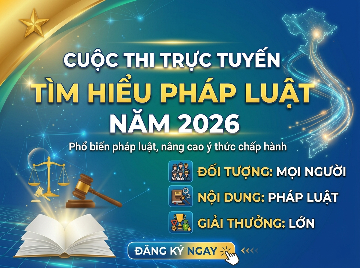 Cuộc thi trực tuyến tìm hiểu pháp luật năm 2026