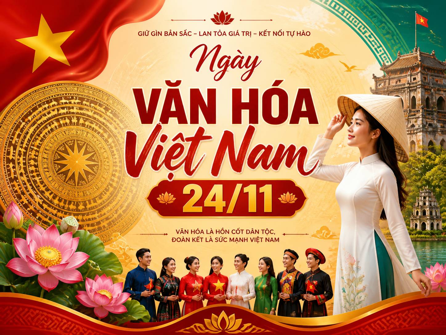 Tuyên truyền Ngày Văn hóa Việt Nam (24/11): Gìn giữ và phát huy giá trị văn hóa dân tộc