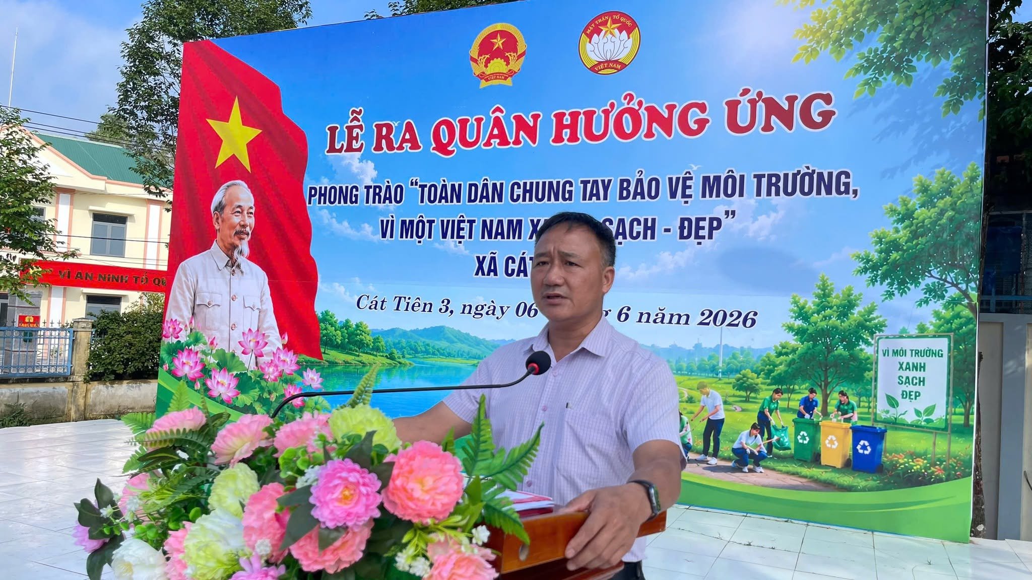 Cát Tiên 3 phát động Phong trào thi đua “Toàn dân chung tay bảo vệ môi trường, vì một Việt Nam xanh - sạch - đẹp”