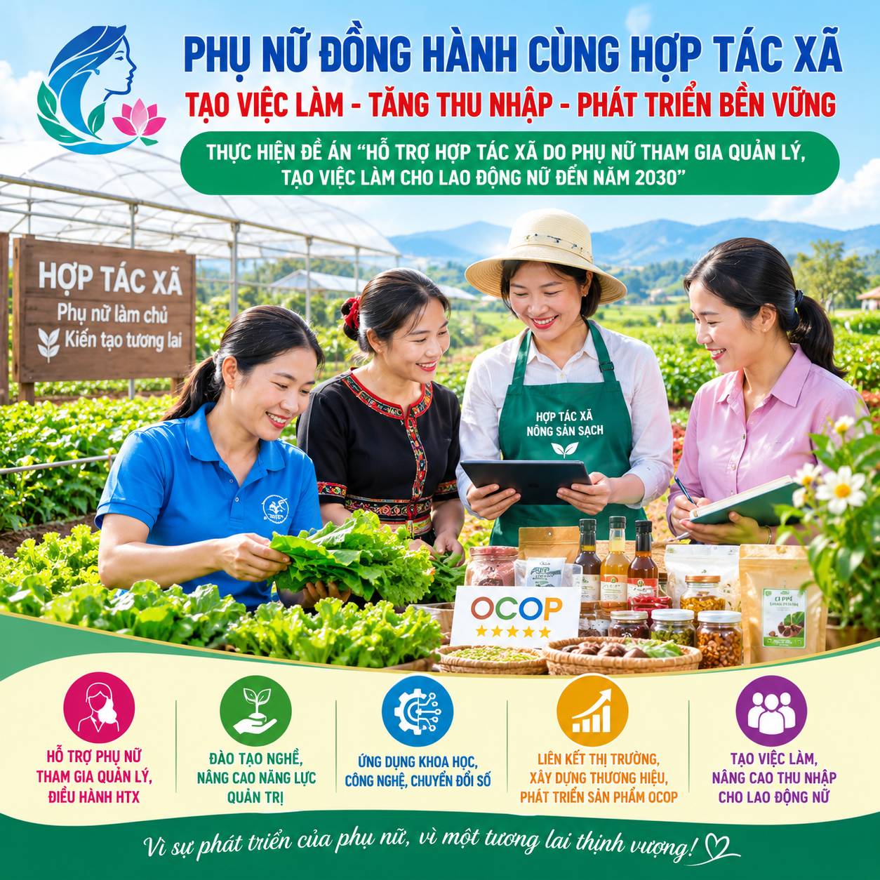 XÃ ĐẮK SẮK ĐẨY MẠNH TUYÊN TRUYỀN ĐỀ ÁN HỖ TRỢ HỢP TÁC XÃ DO PHỤ NỮ THAM GIA QUẢN LÝ, TẠO VIỆC LÀM CHO LAO ĐỘNG NỮ ĐẾN NĂM 2030