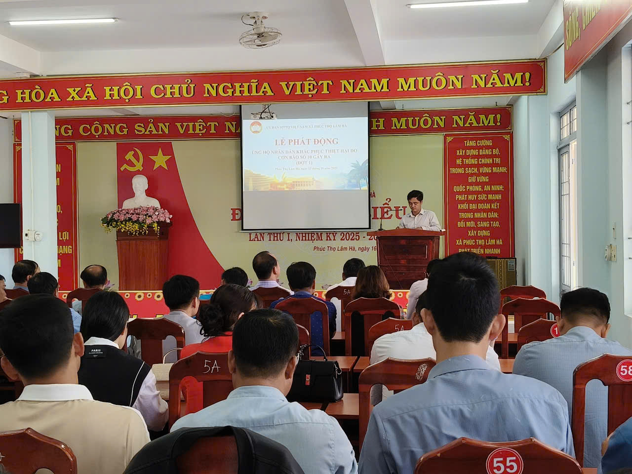 Lễ phát động ủng hộ nhân dân khắc phục thiệt hai do bão số 10 gây ra