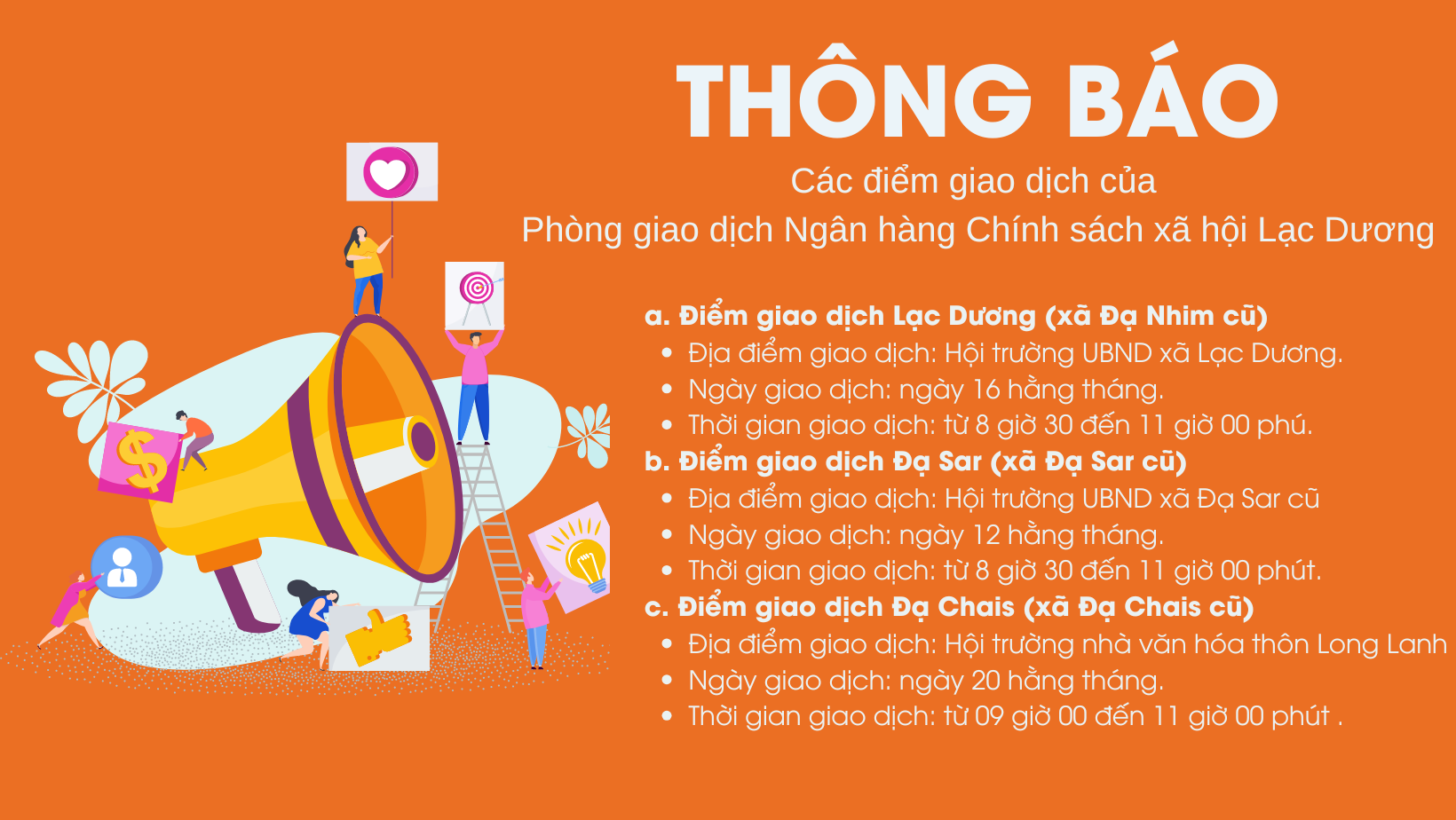 Địa điểm giao dịch của Phòng giao dịch Ngân Hàng Chính sách xã Lạc Dương 15:23 29/07/2025