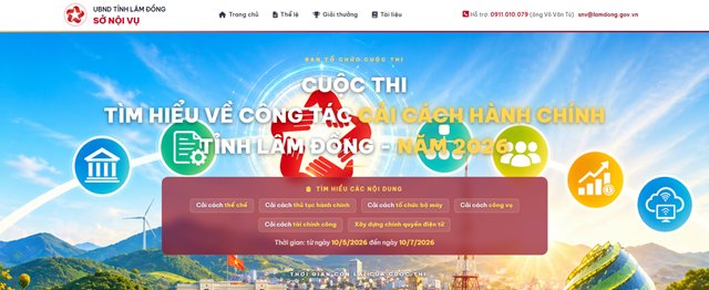 Cuộc thi tìm hiểu về công tác cải cách hành chính tỉnh Lâm Đồng 