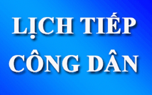 Thông báo lịch tiếp công dân tháng 10/2025