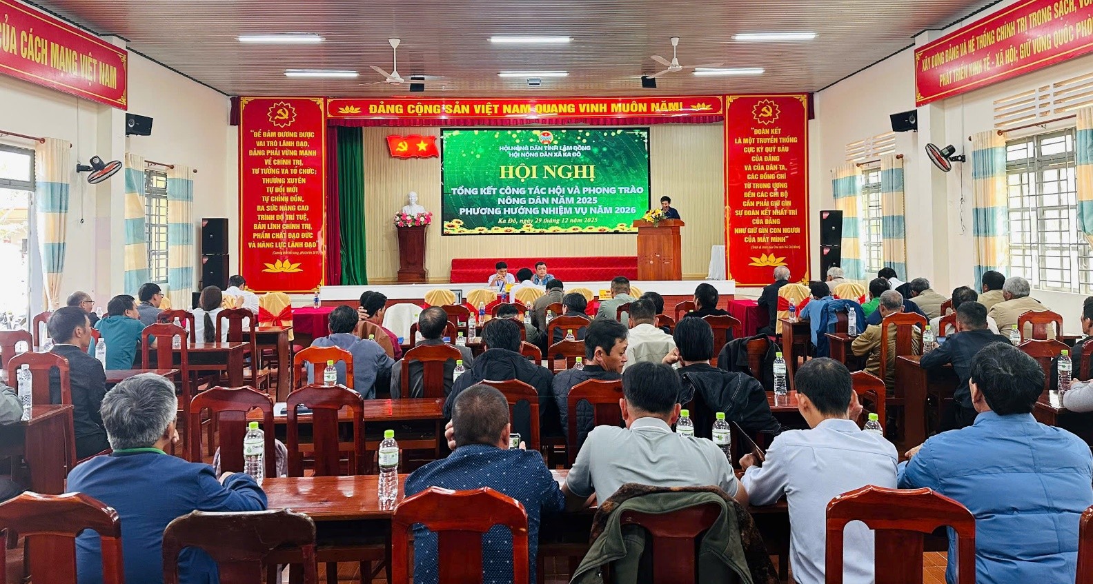 XÃ KA ĐÔ TỔNG KẾT HOẠT ĐỘNG HỘI NÔNG DÂN NĂM 2025, TRIỂN KHAI NHIỆM VỤ NĂM 2026