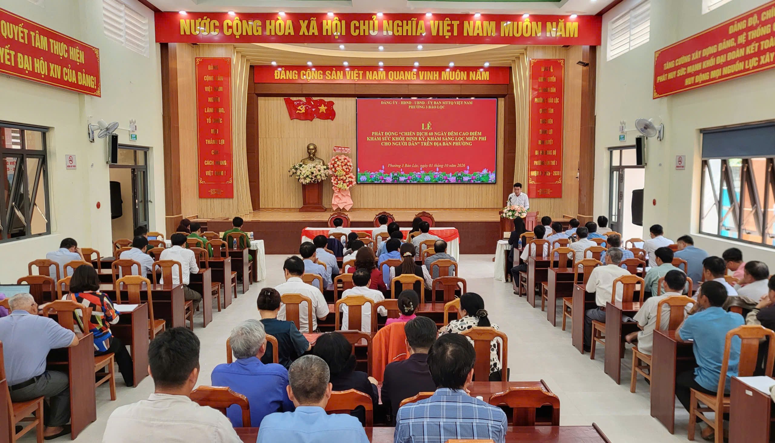 Phường 3 Bảo Lộc: Lễ phát động “Chiến dịch 60 ngày đêm cao điểm khám sức khoẻ định kỳ, khám sàng lọc miễn phí cho người dân” trên địa bàn Phường 3 Bảo Lộc