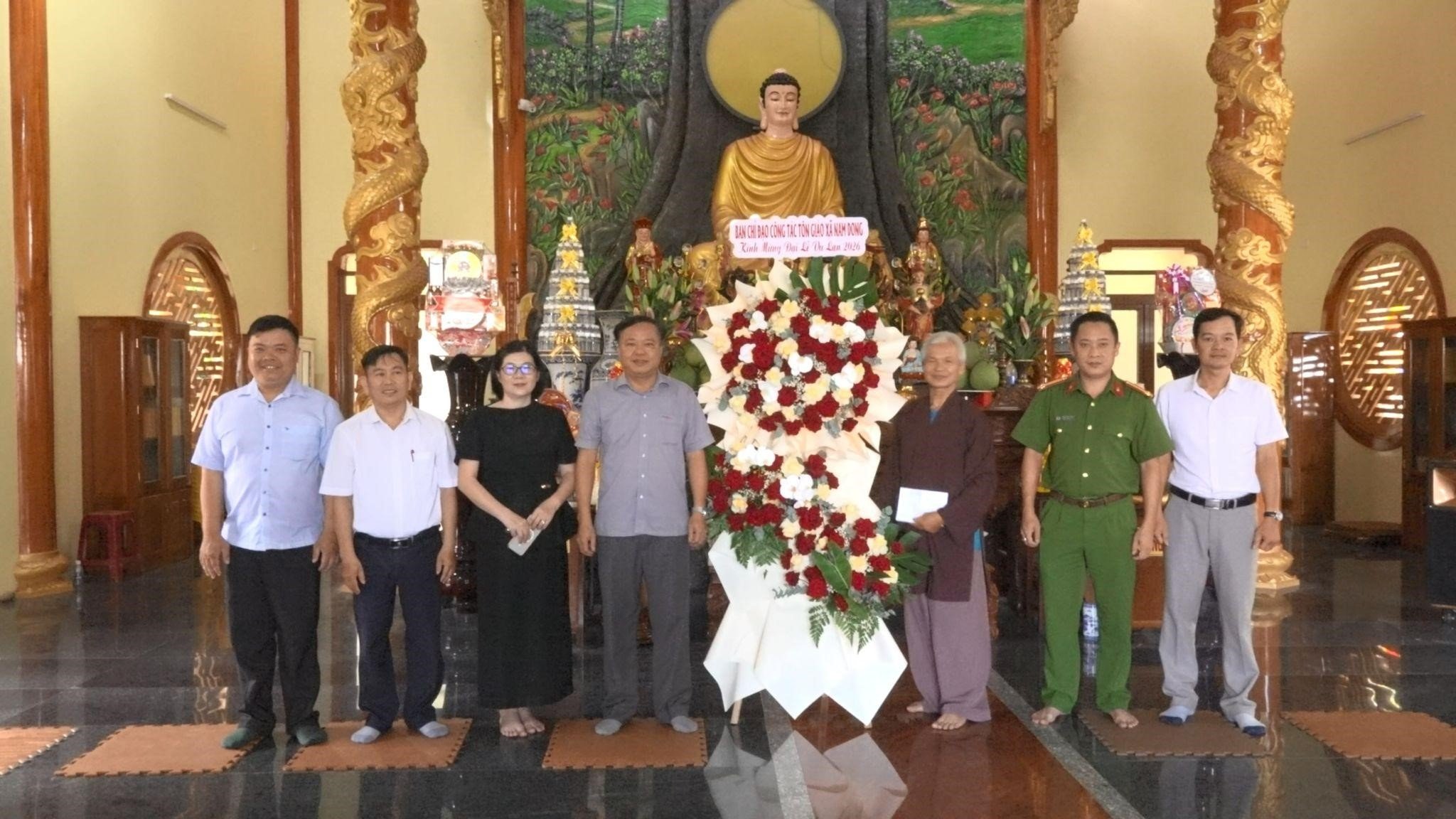 Ban chỉ đạo công tác tôn giáo xã Nam Dong đi thăm, chúc mừng  Chùa Phước Sơn nhân dịp Lễ Vu Lan báo hiếu Phật lịch 2570 – Dương lịch 2026
