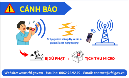 Không sản xuất, nhập khẩu, kinh doanh, sử dụng micro không dây có tần số hoạt động không đúng quy định
