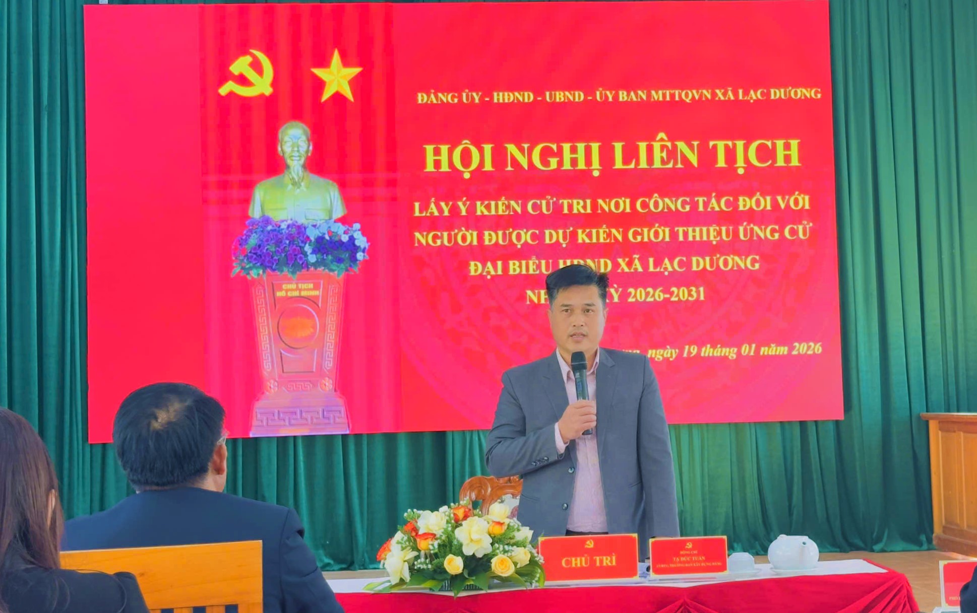 HỘI NGHỊ LIÊN TỊCH LẤY Ý KIẾN CỬ TRI NƠI CÔNG TÁC ĐỐI VỚI NGƯỜI ĐƯỢC DỰ KIẾN GIỚI THIỆU ỨNG CỬ ĐẠI BIỂU HĐND XÃ NHIỆM KỲ 2026 – 2031