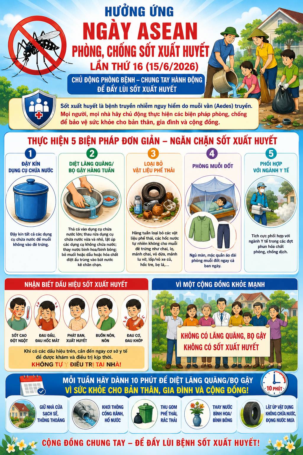 TOÀN DÂN CHUNG TAY PHÒNG CHỐNG SỐT XUẤT HUYẾT