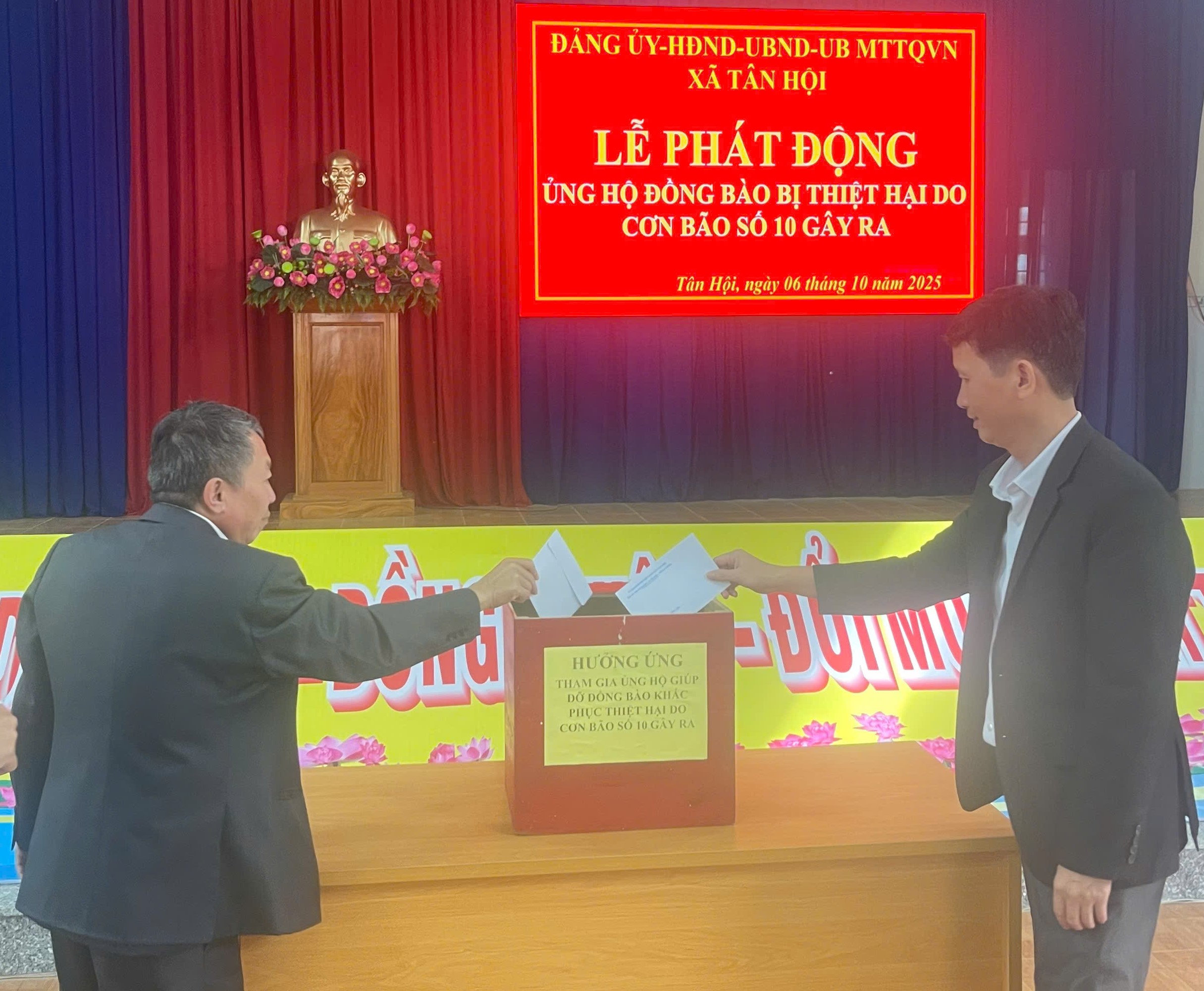 PHÁT ĐỘNG ỦNG HỘ ĐỒNG BÀO BỊ THIỆT HẠI DO BÃO SỐ 10 (BUALOI) GÂY RA