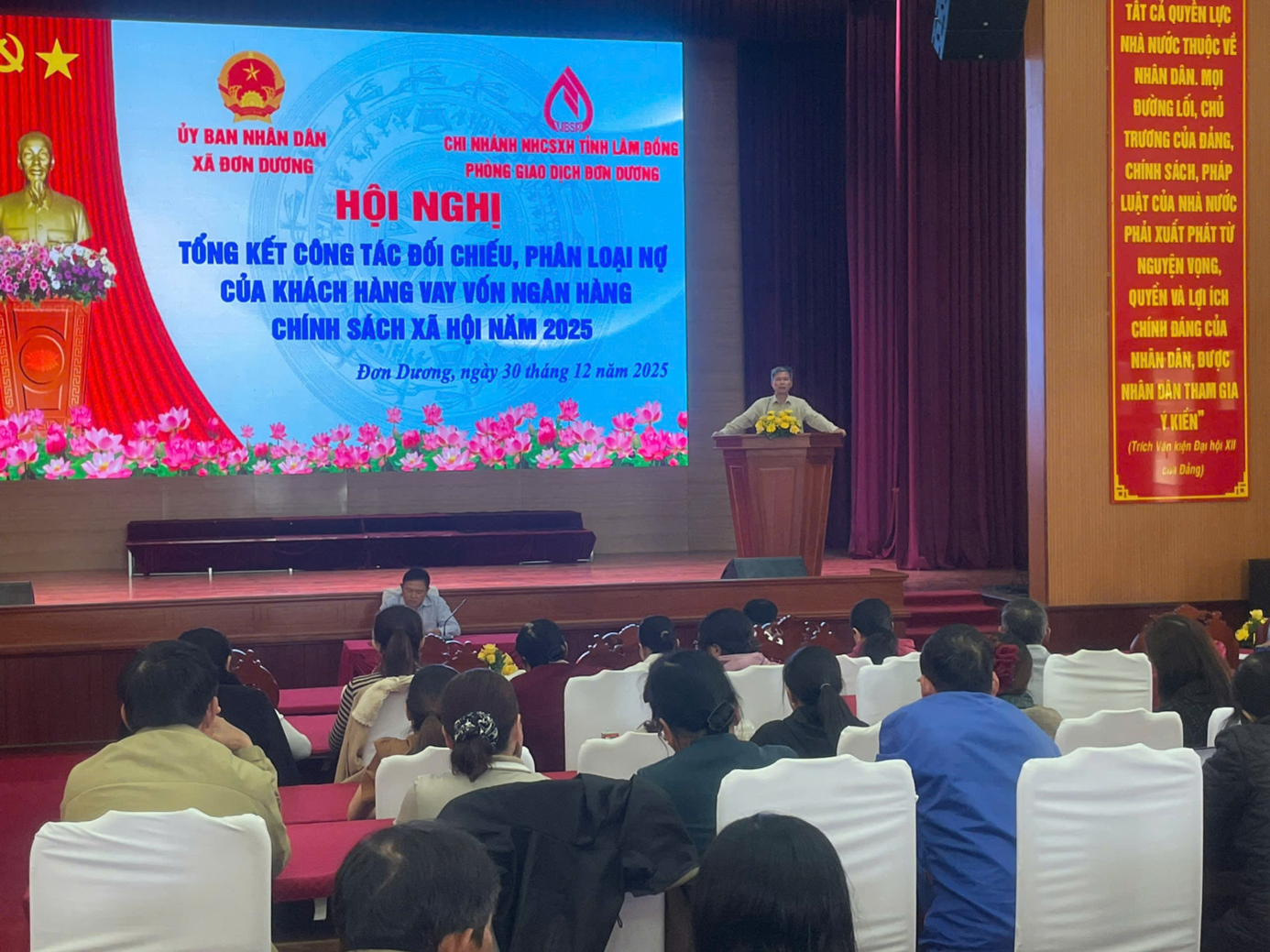 XÃ ĐƠN DƯƠNG TỔNG KẾT CÔNG TÁC ĐỐI CHIẾU,  PHÂN LOẠI NỢ NĂM 2025