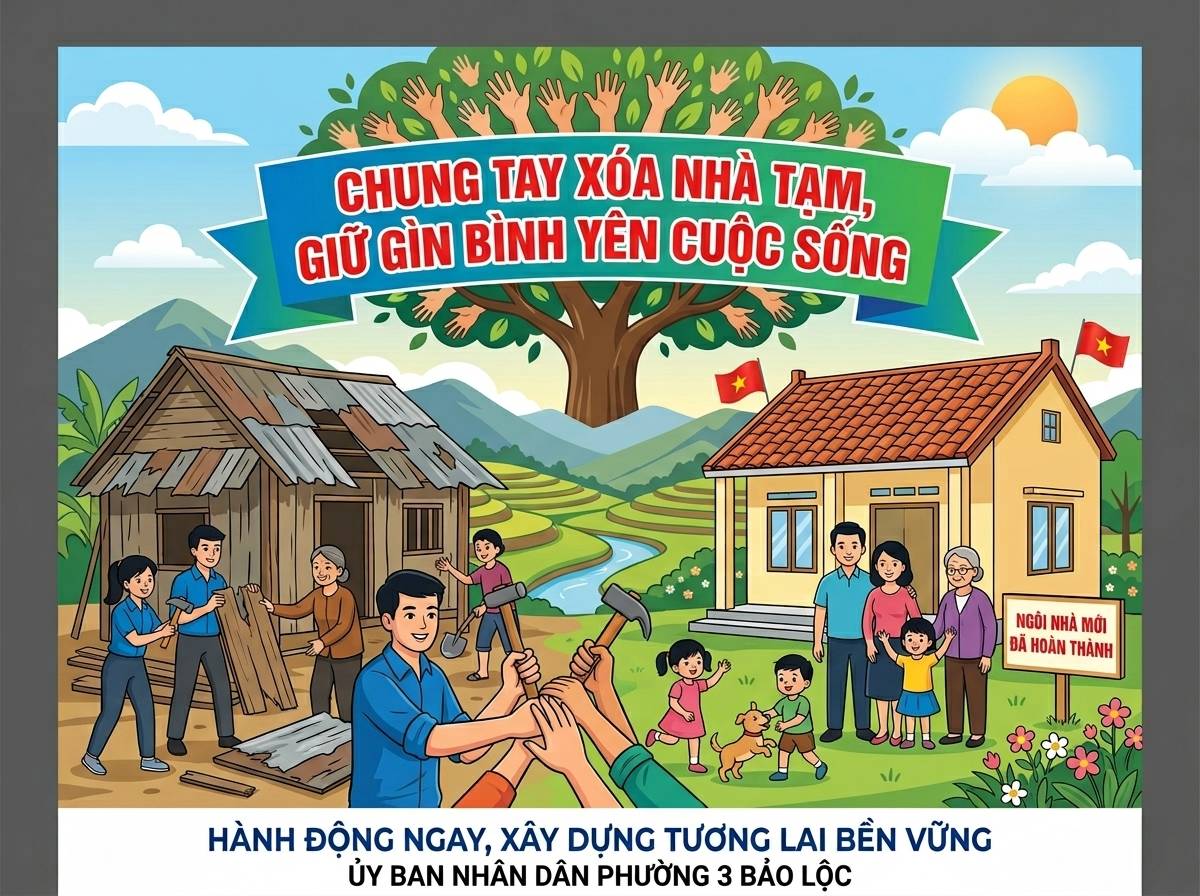 Chung tay xóa nhà tạm, giữ bình yên cuộc sống Nhân dân