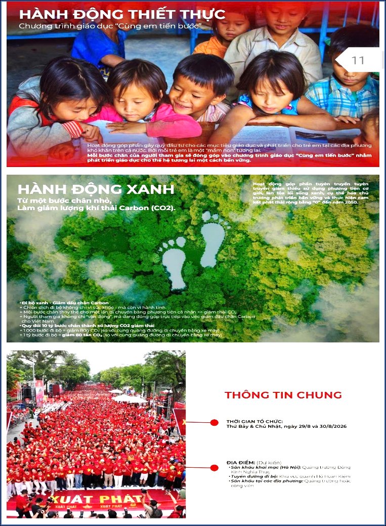 HƯỞNG ỨNG HOẠT ĐỘNG CÙNG VIỆT NAM TIẾN BƯỚC NĂM 2026