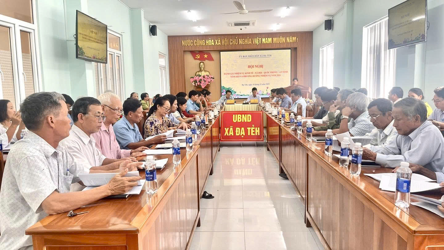 Xã Đạ Tẻh tổ chức hội nghị tổng kết đánh giá toàn diện kết quả phát triển kinh tế – xã hội năm 2025.