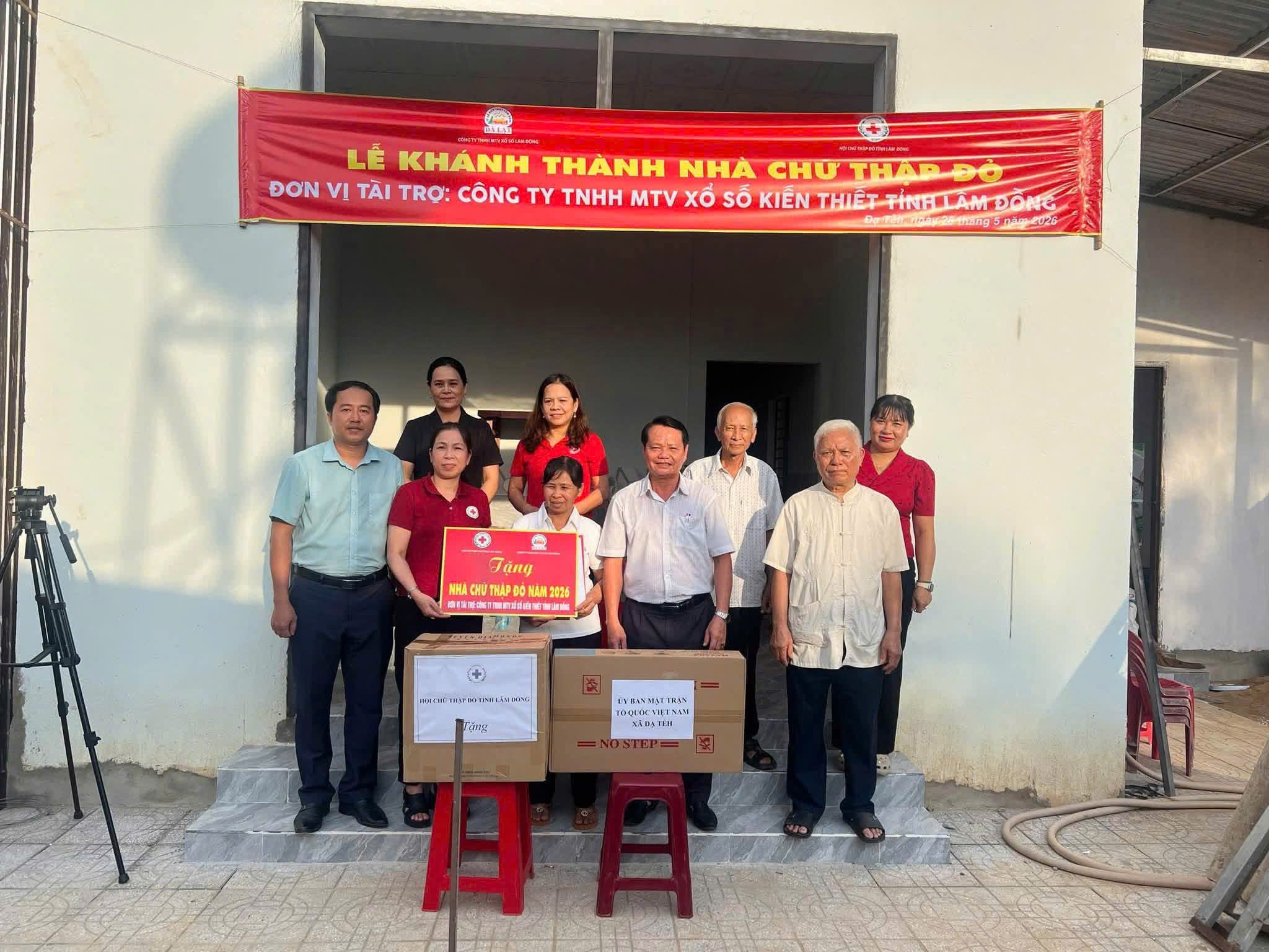 Hội Chữ thập đỏ tỉnh Lâm Đồng trao nhà Chữ thập đỏ năm 2026 tại xã Đạ Tẻh