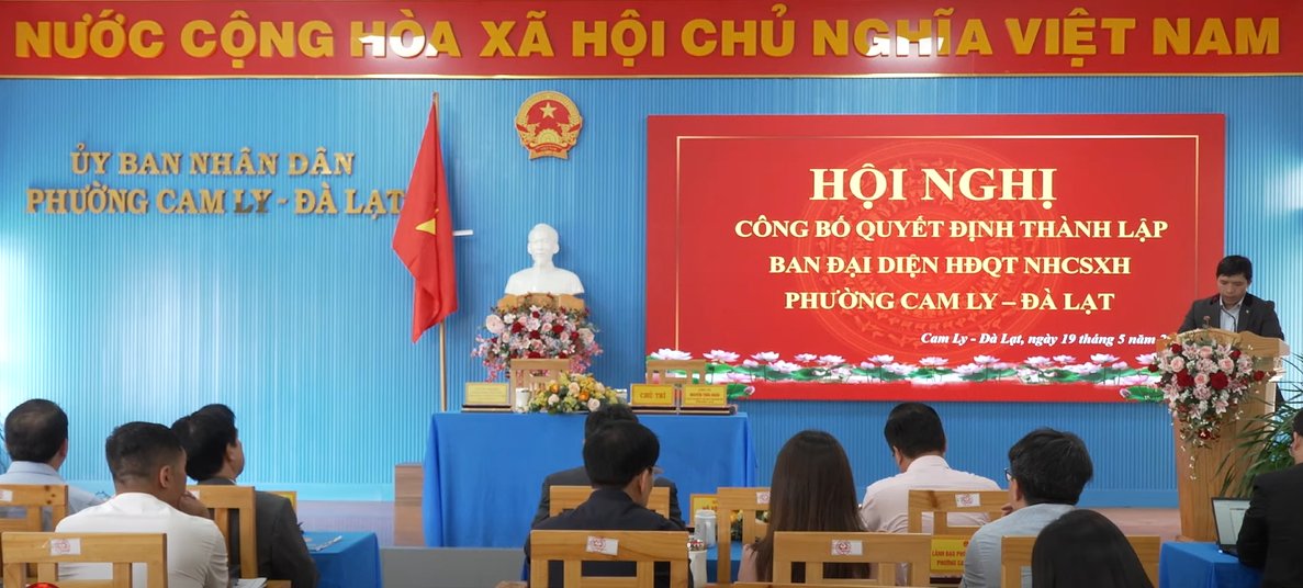 HỘI NGHỊ CÔNG BỐ QUYẾT ĐỊNH THÀNH LẬP BAN ĐẠI DIỆN HỘI ĐỒNG QUẢN TRỊ NGÂN HÀNG CHÍNH SÁCH XÃ HỘI PHƯỜNG.