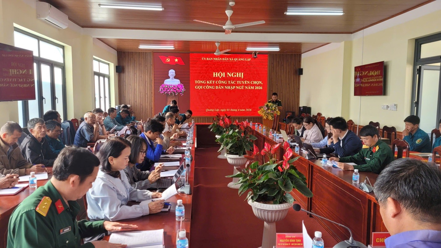 QUẢNG LẬP TỔNG KẾT CÔNG TÁC TUYỂN CHỌN VÀ GỌI CÔNG DÂN NHẬP NGŨ NĂM 2026