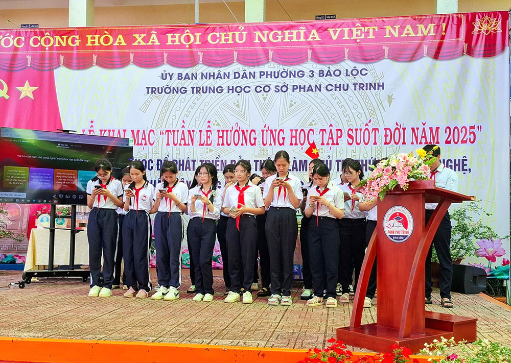 Phường 3 Bảo Lộc khai mạc Tuần lễ hưởng ứng học tập suốt đời năm 2025