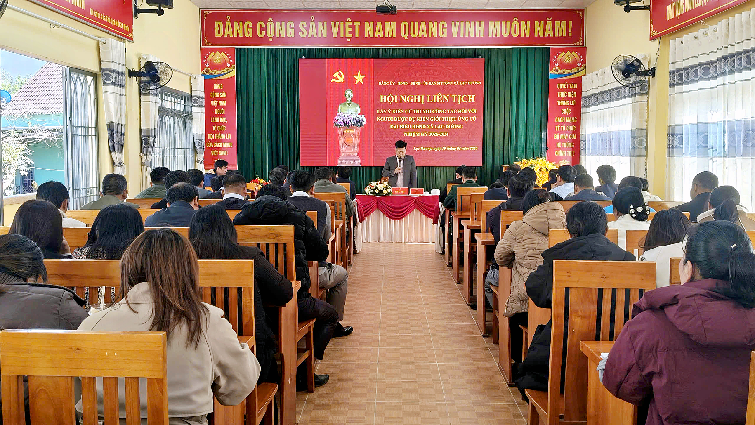 Hội nghị liên tịch lấy ý kiến cử tri nơi công tác đối với những người được dự kiến giới thiệu ứng cử đại biểu Hội đồng nhân dân xã nhiệm kỳ 2026–2031