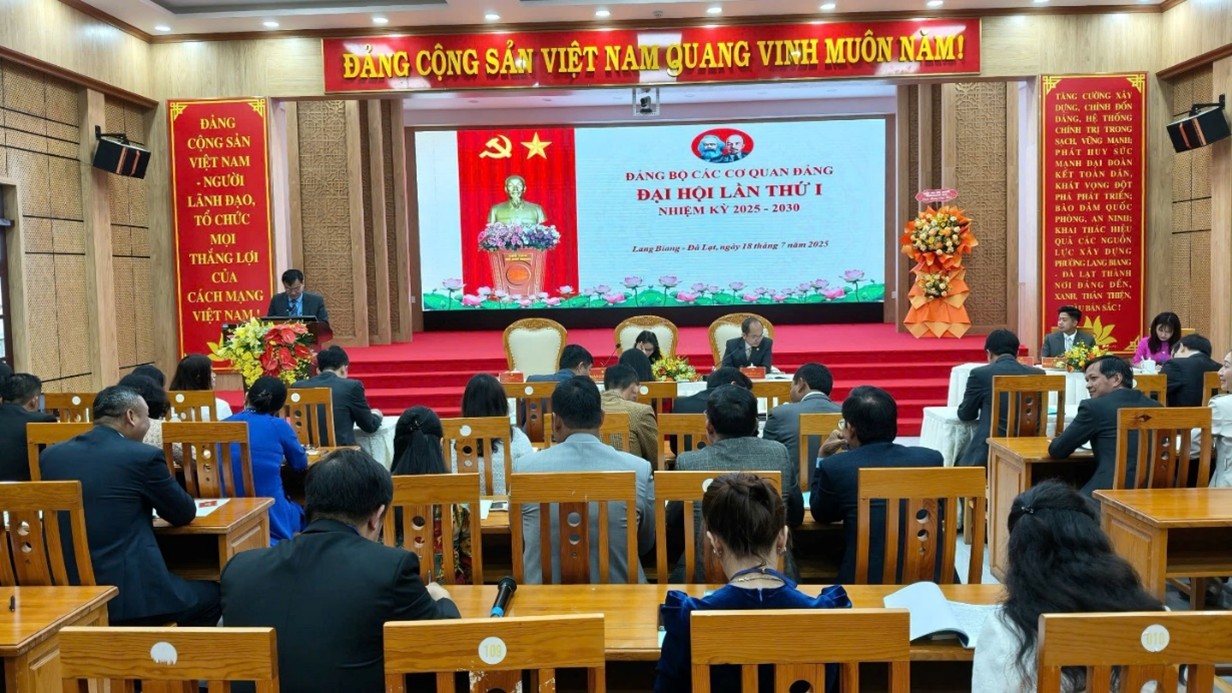 Đảng bộ các cơ quan Đảng phường Lang Biang - Đà Lạt tổ chức thành công Đại hội lần thứ I, nhiệm kỳ 2025 - 2030