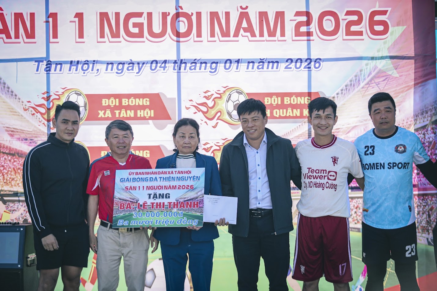 UBND xã Tân Hội tổ chức giải bóng đá thiện nguyện sân 11 người năm 2026