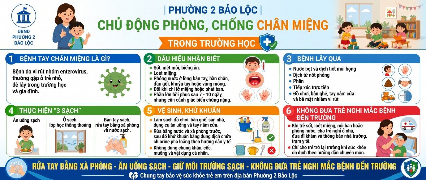 Chủ động phòng, chống bệnh tay chân miệng và các bệnh truyền nhiễm trong cộng đồng