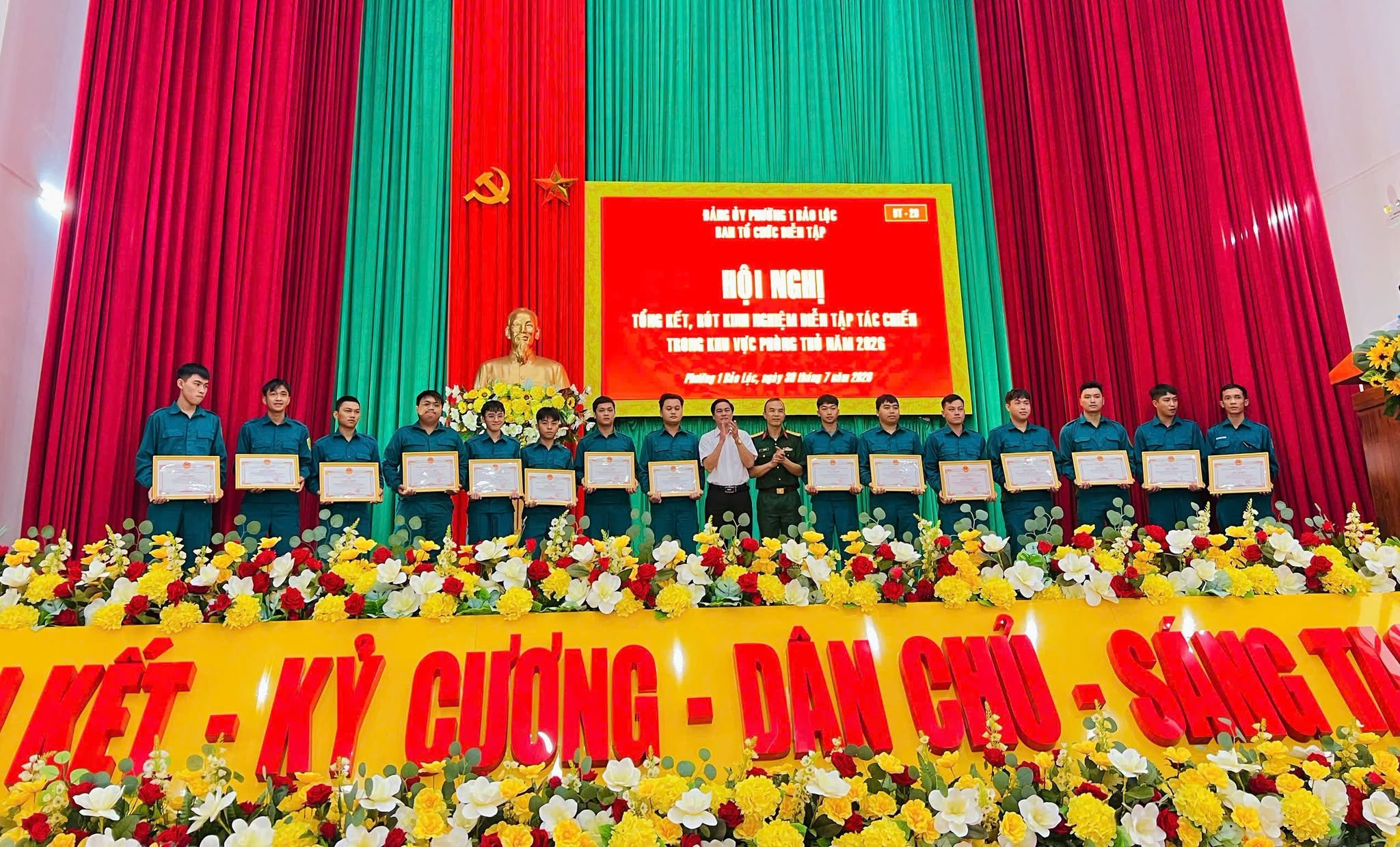 Phường 1 Bảo Lộc - Hội nghị Tổng kết, rút kinh nghiệm diễn tập tác chiến trong khu vực phòng thủ năm 2026
