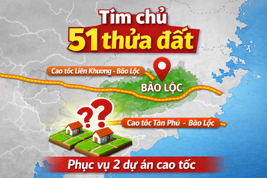 Phường 1 Bảo Lộc tìm chủ sử dụng 51 thửa đất phục vụ 2 dự án cao tốc