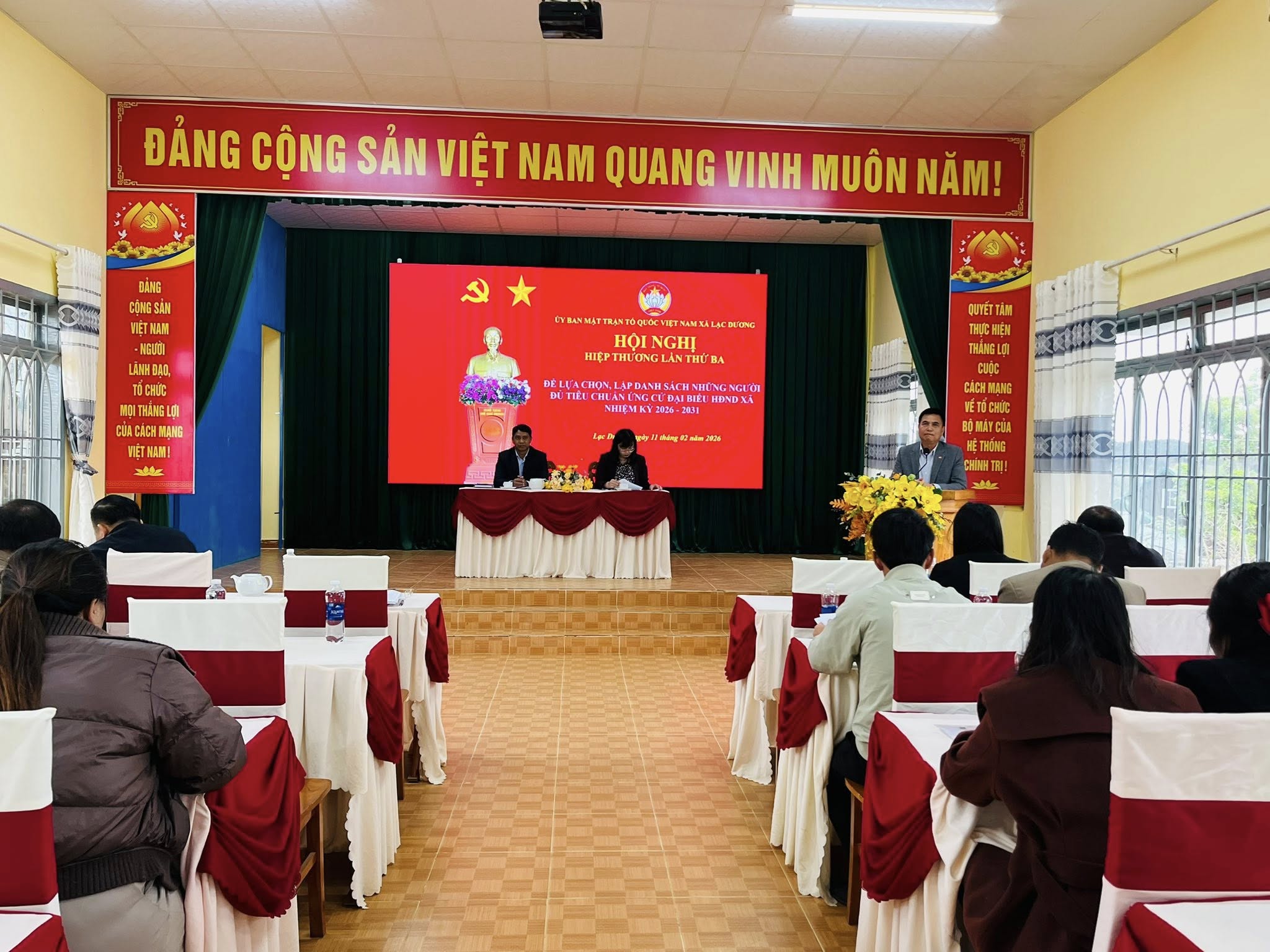 MẶT TRẬN TỔ QUỐC VIỆT NAM XÃ LẠC DƯƠNG TỔ CHỨC HỘI NGHỊ HIỆP THƯƠNG LẦN THỨ BA