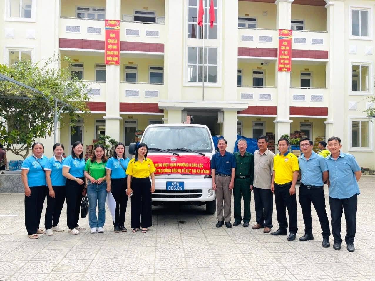 ĐẢNG ỦY – HĐND – UBND – UB MTTQ VIỆT NAM PHƯỜNG 3 TP. BẢO LỘC HỖ TRỢ NHÂN DÂN XÃ D'RAN SAU BÃO LŨ