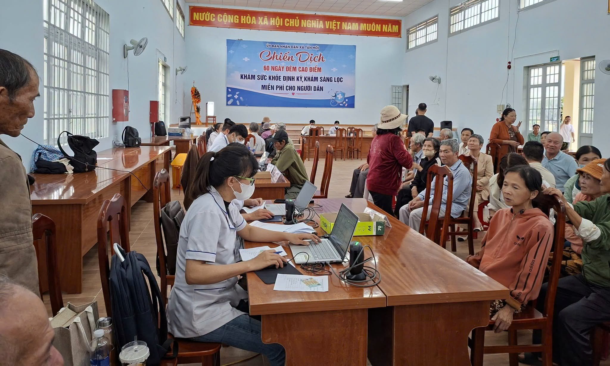 Tân Hội triển khai đợt cao điểm khám sức khỏe định kỳ hoặc khám sàng lọc miễn phí cho người dân trên địa bàn xã năm 2026