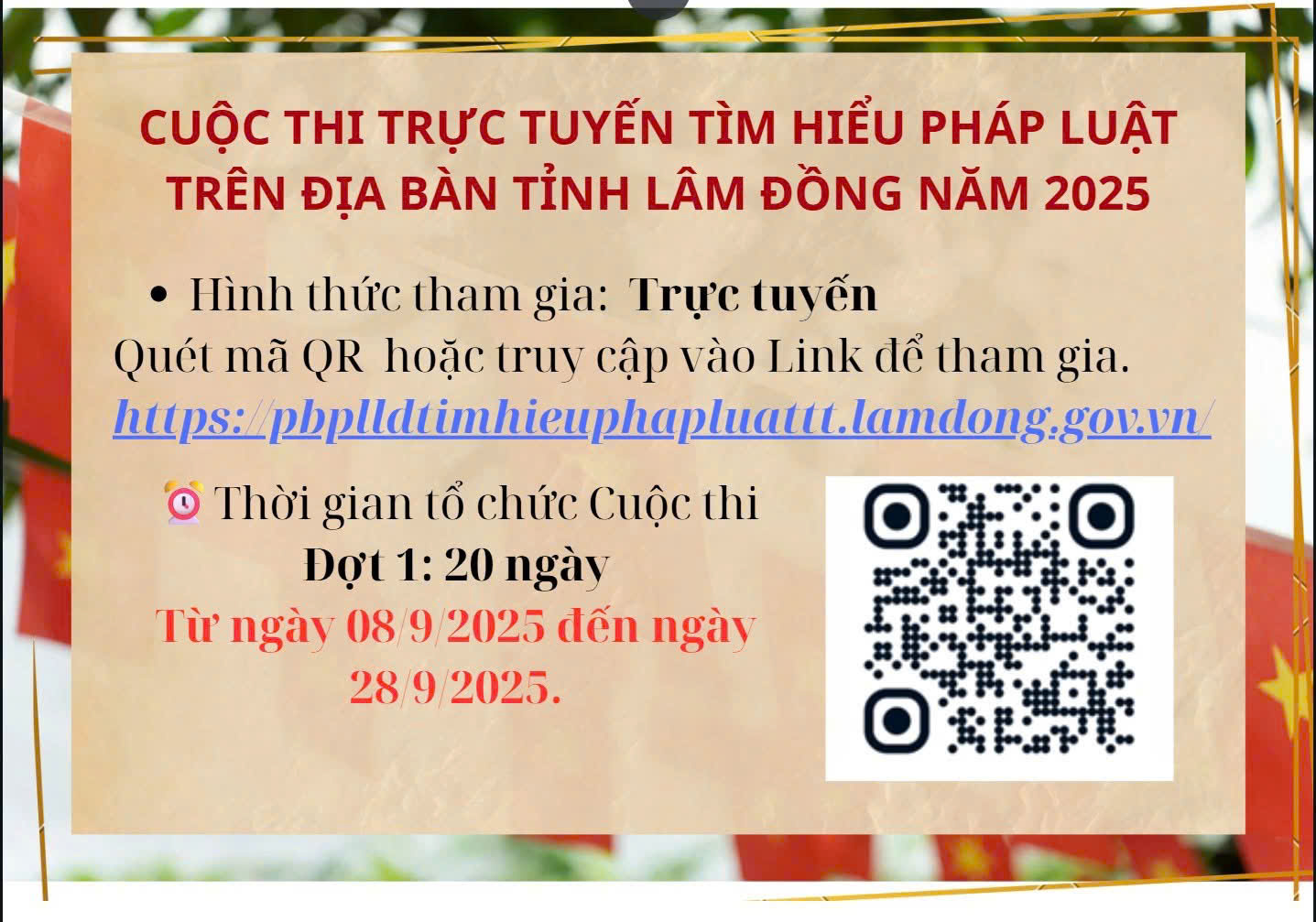 CUỘC THI TÌM HIỂU PHÁP LUẬT TRÊN ĐỊA BÀN TỈNH LÂM ĐỒNG NĂM 2025