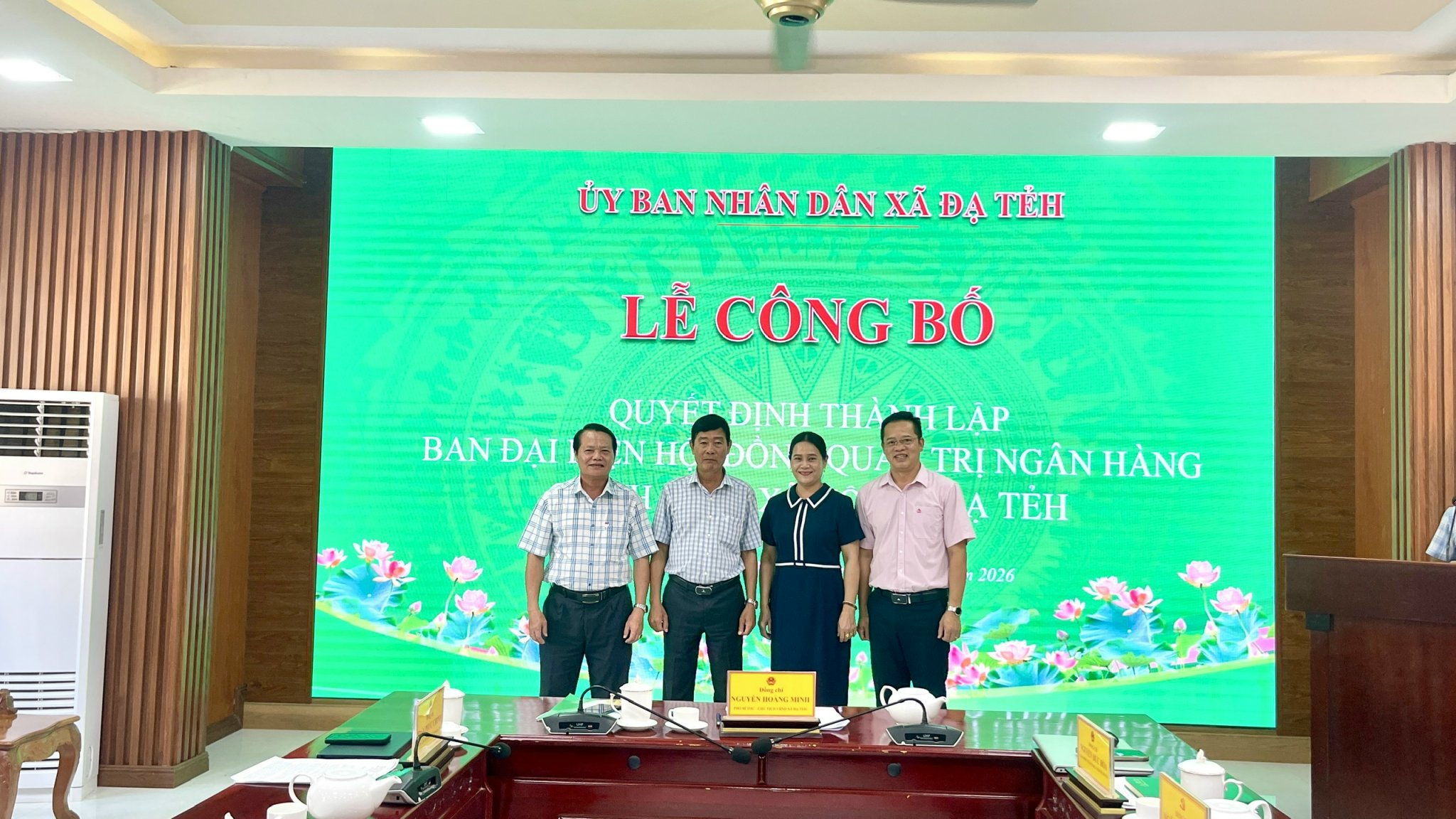 THÀNH LẬP BAN ĐẠI DIỆN HỘI ĐỒNG QUẢN TRỊ NGÂN HÀNG CSXH XÃ ĐẠN TẺH