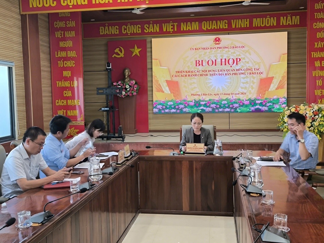 Phường 3 Bảo Lộc, Lâm Đồng: Họp triển khai các nội dung về công tác cải cách hành chính trên địa bàn 